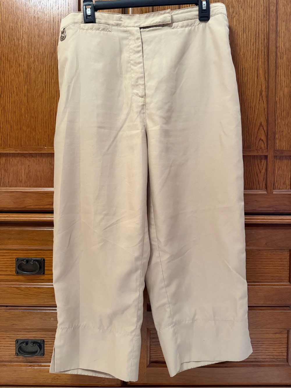 Duck Head Sport DHX-Dry Performance Crop Pants Khaki Capri Wide Leg Golf Travel